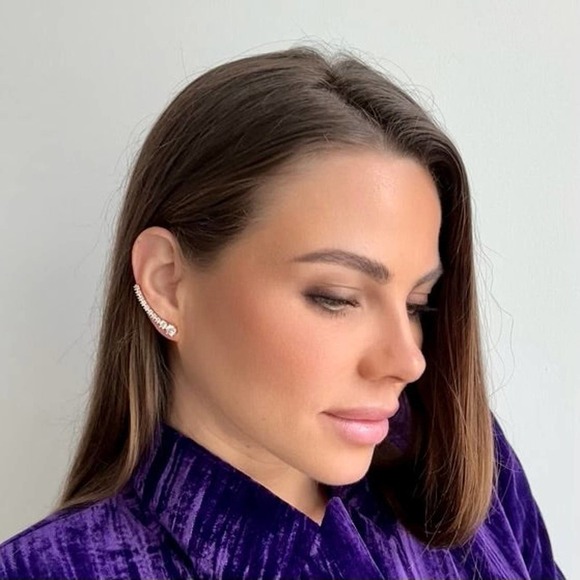 METEORITES EAR CLIMBERS LARGE - STERLING SILVER 925 - Picture 2 of 6